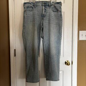 Old Navy OG Loose Jeans Sz 16 High Rise Light Wash Denim